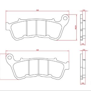 BR4225 Brenks brake Pads Harley Davidson