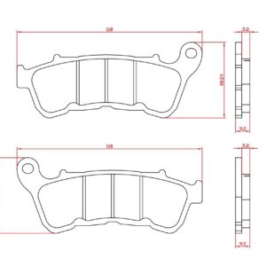 BR7225 Bake pads for Harley Davidson