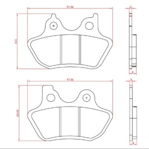 BR7165 Brent Brake Pads Harley Davidson