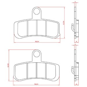 BR7172 Brena Brake Pads Harley Davidson